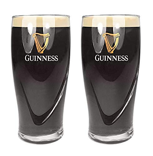 Guinness Bierglas, offizielles Merchandise-Produkt, mit Prägung, 2 Stück von Guinness