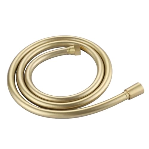 GUIPENG 1,5 m PVC-Handbrauseschlauch, golden, universell, flexibel, wickelsicher, explosionsgeschützt, Wasserschlauch, Badezimmer-Wasserhahn, Duschrohr(Golden PVC 1.5m) von GUIPENG