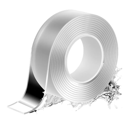 GUIPENG 1–10 m ultrastarkes doppelseitiges Nano-Klebeband, transparent, entfernbar, wasserdicht, extra starker Klebestreifen, strapazierfähiges zweiseitiges Klebeband(Transparent,10M_1MM_30MM) von GUIPENG
