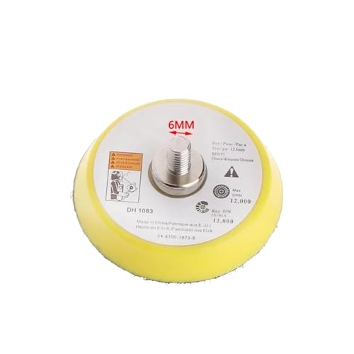 GUIPENG 1 stück 2 3 5 Zoll Stützteller M6 M8 Polierschleifscheibe Haken und Schleife for pneumatische Schleifer Gummimetall-Schleifwerkzeuge(2 inch(M6)) von GUIPENG