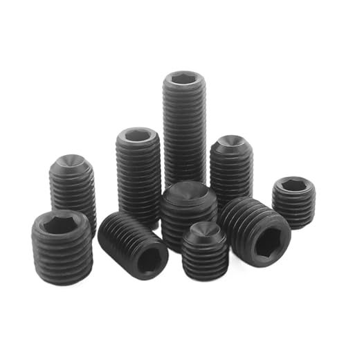 GUIPENG 10 teile/los Headless Cup Point Stellschraube M2 M2.5 M3 M4 M5 M6 M8 M10 Carbon Stahl Innensechskant Stellschraube Härte 12,9 GRADE(3mm x10pcs,M3) von GUIPENG