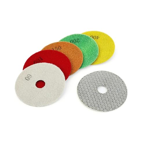 GUIPENG 100 mm galvanisierte Diamantpolierpads Diamant-Handpolierpads for Glas, Granit, Marmor for Schleifen und Polieren von Oberflächen(Grit 100-1pc) von GUIPENG