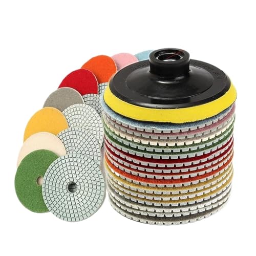 GUIPENG 16 stücke 4 Zoll 100mm Diamant Polieren Pads Kit Nass/Trocken for Granit Stein Beton Marmor Verwenden Schleifen discs Set GUIPENG 16 stücke 4 Zoll 100mm Diamant Polieren Pads Kit Nass/Trocken for Granit Stein Beton Marmor Verwenden Schleifen discs Set von GUIPENG