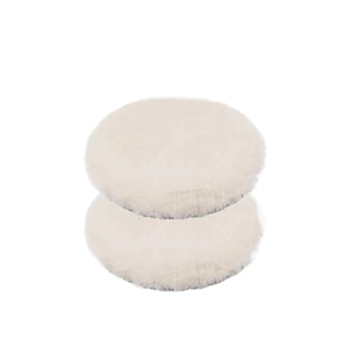 GUIPENG 3/4/5/6/7 Zoll M14 Wollfilz-Polierpad for Autolackpolierer, Glas, Edelstahl, Polnische Kratzer-Reparaturwerkzeuge(Wool Pads 2Pcs,6 inch) von GUIPENG