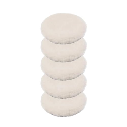 GUIPENG 3/4/5/6/7 Zoll M14 Wollfilz-Polierpad for Autolackpolierer, Glas, Edelstahl, Polnische Kratzer-Reparaturwerkzeuge(Wool Pads 5Pcs,3 inch) von GUIPENG