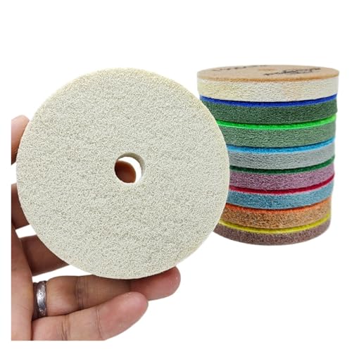 GUIPENG 3/4/5 Zoll Schwamm-Diamant-Polierpad, Nassanwendung, Beton-Schleifscheibe, Marmor, Granit, Kunststein, Polier- und Reinigungswerkzeug(1PC Grit500,5 inches) von GUIPENG