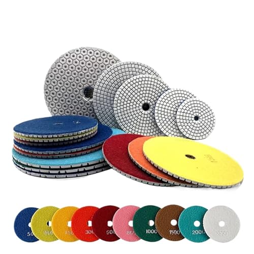 GUIPENG 3-7 Zoll Diamant-Polierpads Trocken-/Nass-Polierscheibe Schleifmittel for Schleifen von Granit, Marmor, Beton, Quarz, Fliesen, Glas, Schleifwerkzeugen(1000,3 inches) von GUIPENG