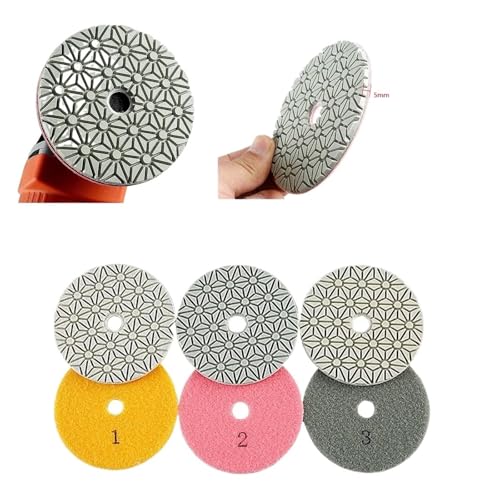 GUIPENG 3 stücke Polieren Pad 4 Zoll 100mm Trocken/nass Diamant Schritt Pads for Granit Stein Beton Marmor schleif Werkzeuge von GUIPENG