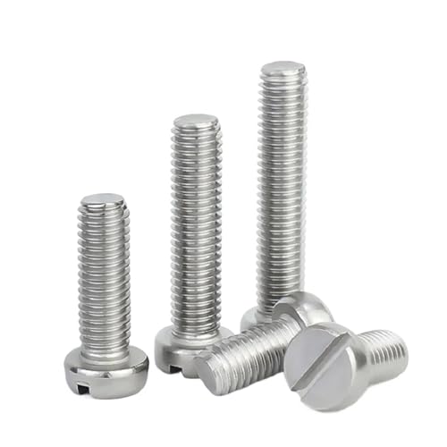 GUIPENG 304 Edelstahl GB65 Schlitzkappenkopf Schlitzsäule Rundzylinderschraube Bolzen M1.6 M2 M2.5 M3 M4 M5 M6 M8 M10(6mm,M4-(30pcs)) von GUIPENG