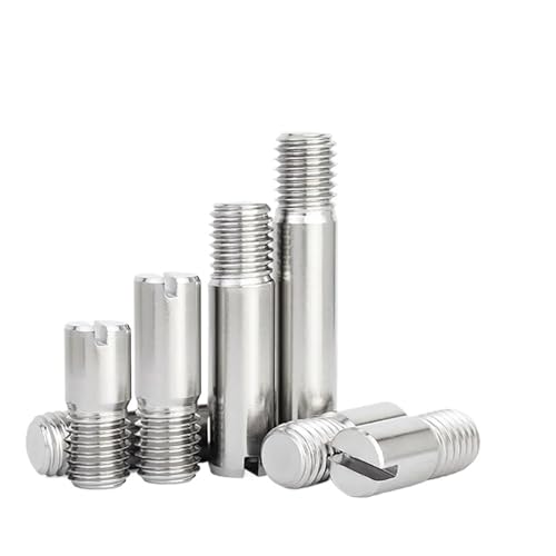 GUIPENG 304 Edelstahl M2 M2.5 M3M4M5M6M8M10 Schlitzzylindrisches Außengewinde Massiver Passstift Positionierungsrollenwellen-Ortungsstift(25mm,M8-(3Pcs)) von GUIPENG