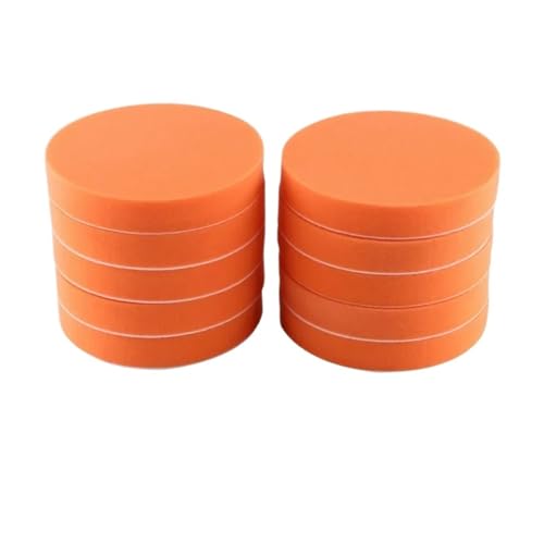 GUIPENG 5/10 Stück 5 Zoll 125 mm Auto-Polierpads, flacher Schaumstoff-Schwamm, Wachspad-Set, Werkzeug for Auto-Polierpuffer, Autopflege-Polierpads(10pcs) von GUIPENG