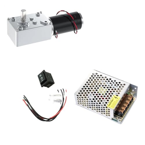 GUIPENG 5840-31ZY DC 12 V 24 V Untersetzungsgetriebemotor Großes Drehmoment Hohe Leistung 2-70 kg 7 U/min-470 U/min Schneckengetriebemotor Umkehrmotor(12V 80RPM_PACKAGE E) von GUIPENG