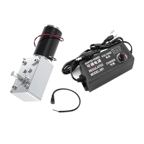 GUIPENG 5840-31ZY Untersetzungsgetriebemotor 12V24V 7RPM-470RPM Großes Drehmoment Hochleistungs-Schneckengetriebemotor 2-70kg(12V 10RPM_PACKAGE A) von GUIPENG