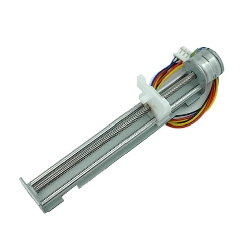 GUIPENG 80 mm Hub, Micro 15 mm, linearer Schrittmotor, DC 5 V 6 V, 2-Phasen-4-Draht-Schrittmotor mit langer Schraubenstange for Laser-XYZ-3D-Drucker von GUIPENG