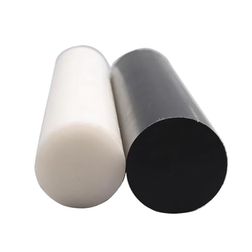 GUIPENG Acetal-Kunststoff POM Nylon Schwarz Weiß Stange Schaftstange(2,50x1000mm 5pcs) von GUIPENG