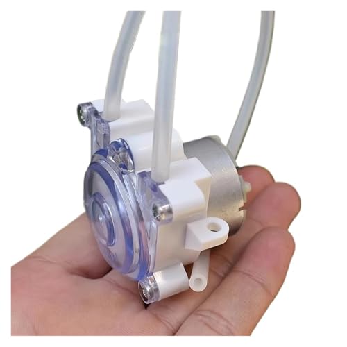 GUIPENG DC 6V-12V Mikro-Schlauchpumpe, kleine Mini-500-Getriebemotor-Dosierpumpe for flüssiges Wasser, Quetschpumpe for Labortinten-Probenahmepumpe von GUIPENG
