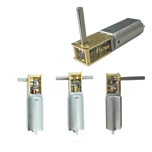 GUIPENG DC3V 6V 12V 1218-050 Mini 050 Getriebemotor Einzel-/Doppel-/Langwelle 4RPM-381RPM Langsame Geschwindigkeit Hohes Drehmoment Schneckengetriebemotor aus Metall(C 13RPM-53RPM_LONG SHAFT) von GUIPENG