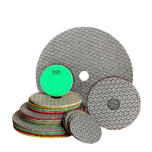 GUIPENG Diamant-Handpolierpads, galvanisierte Schleifpads, Schleifscheibe for Glas, Granit, Marmor, Beton(400,4 PCS_4 INCHES) von GUIPENG