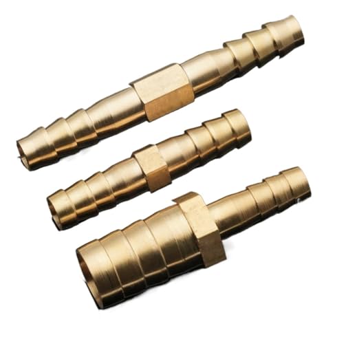 GUIPENG Gerader Schlauchanschluss aus Messing mit gleichem Widerhaken, 4 mm, 5, 6, 8, 10, 12, 16, 19, 25, Gas-Kupfer-Stichverbinder-Adapter(16-10mm) von GUIPENG