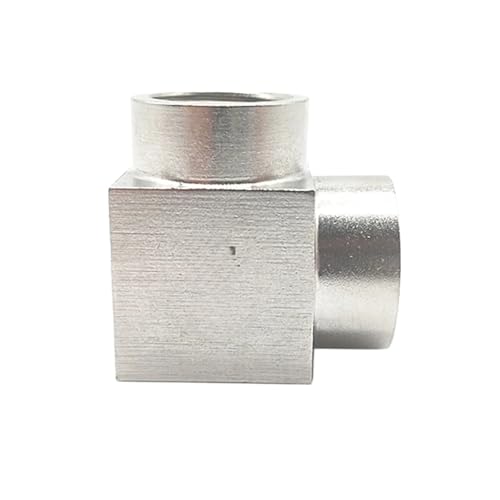 GUIPENG Hochdruck 1/8 "1/4" 3/8 "1/2" 3/4 "1 BSP NPT Weiblich Männlich Ellenbogen 90 Grad Stecker koppler 304 Edelstahl Rohr Fitting Wasser Gas(Female To Female,NPT_1/4") von GUIPENG
