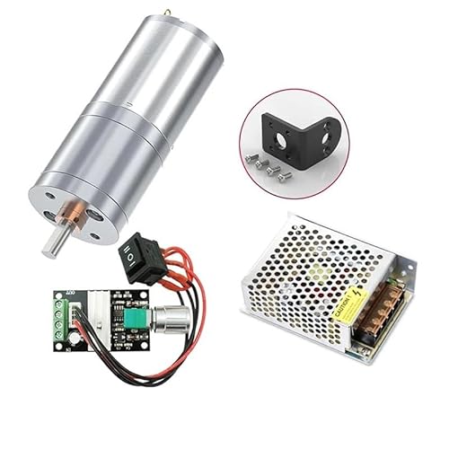 GUIPENG JGA25-370 Schneckengetriebemotor DC 12 V 24 V 12 U/min - 1360 U/min Untersetzungsgetriebemotor Großes Drehmoment Hochleistungs-Umkehrmotor(12V 16RPM_PACKAGE D) von GUIPENG