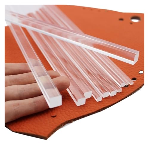GUIPENG Klarer Acryl-Kunststoff, quadratisch, flach, Stange, Platte, 3 mm, 4, 5, 6, 8, 10, 15, 20, 25, 30, 40, 50, 60, 70, 80, 90, 100(Length 200mm 1pc,6x6mm) von GUIPENG