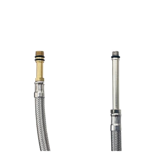 GUIPENG M10/M8 G1/2 Edelstahl-Geflechtschlauch Wasserhähne Gemischtes Warm- und Kaltwasserzulaufrohr Waschbecken Waschbecken Wasserrohr 80 cm 1 m 1,5 m 2 m(M10 60cm 2PCS) von GUIPENG