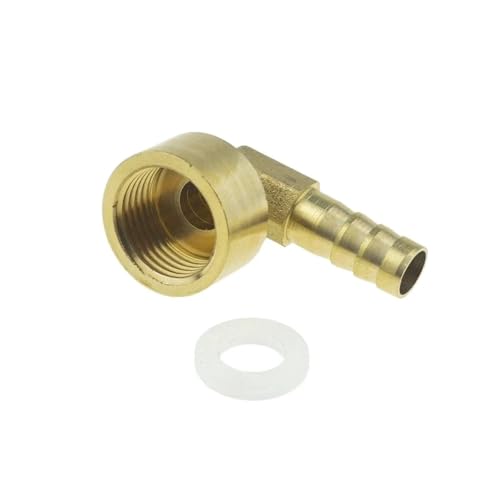 GUIPENG Messing-Schlauchanschluss 4 mm 6 8 10 12 19 Widerhaken-Endstück 1/8 1/4 1/2 3/8 Gewinde Luft-Wasser-Rohrverbinder Verbindungsstück Koppler Adapter(PLF,8MM BARB_1I2 THREAD) von GUIPENG
