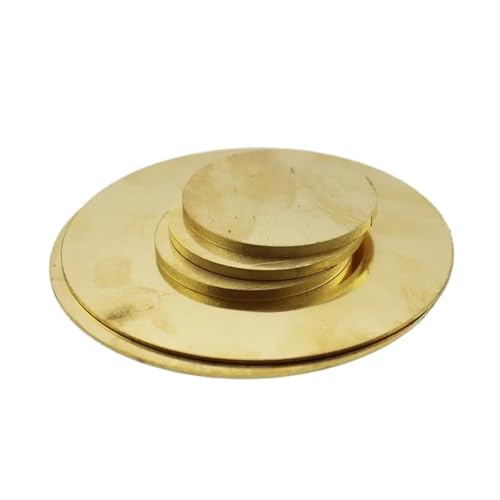 GUIPENG Messingscheibe, Kreis, leere Platte, flaches Blatt, rund, Durchmesser 2 mm bis 200(Thickness 0.5mm 10pc,Diameter 5mm) von GUIPENG