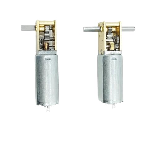 GUIPENG Mini 050 Turbo-Schneckengetriebemotor DC 3 V 6 V 9 V 12 V Langsame Geschwindigkeit Großes Drehmoment Mikro-Vollmetallgetriebe-Untersetzungsmotor DIY-Roboterauto((G) 95RPM-381RPM,Double Shaft) von GUIPENG