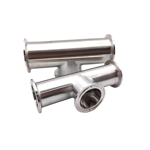 GUIPENG OD38mm 51mm 304 Edelstahl Sanitär Niedrigen Hals Drei-weg Rohr Armaturen Ferrule 50,5mm 64mm T typ Drei Clip 3-weg Selbst-made(1.5 inch) von GUIPENG