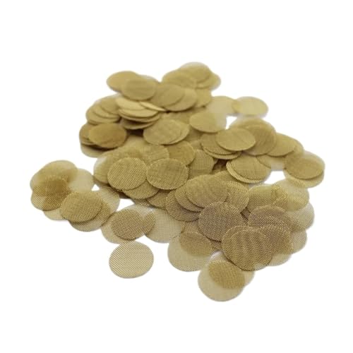 GUIPENG Pfeifenfilter Siebe Maschennetz Tabakrauchzubehör 9,5 mm 12,7 mm 15 mm 15,8 mm 19 mm 20 mm 25,4 mm(Brass,15.8mm 1000pcs) von GUIPENG