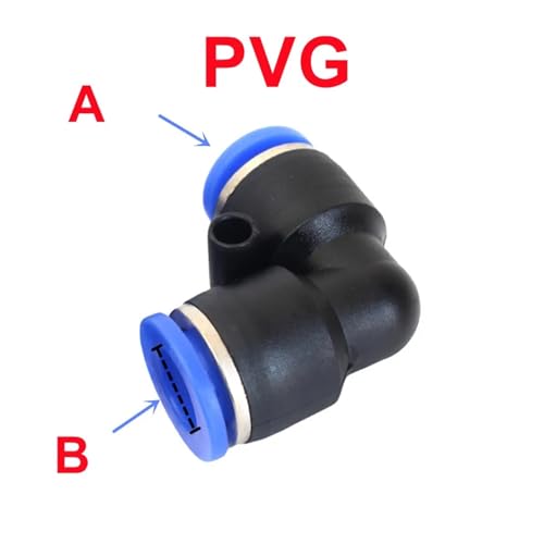 GUIPENG Pneumatische Armaturen Rohrverbinder Rohr 4 5 14mm OD Schlauch Reduzierung 8 10 12mm PG PVG PEG PW PZAG Kunststoff Push In Air Quick Fitting(PVG,A 8MM_B 6MM) von GUIPENG
