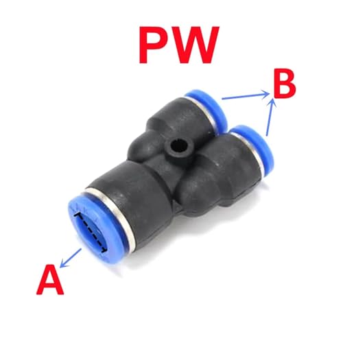 GUIPENG Pneumatische Armaturen Rohrverbinder Rohr 4 5 14mm OD Schlauch Reduzierung 8 10 12mm PG PVG PEG PW PZAG Kunststoff Push In Air Quick Fitting(PW,A 8MM_B 6MM) von GUIPENG