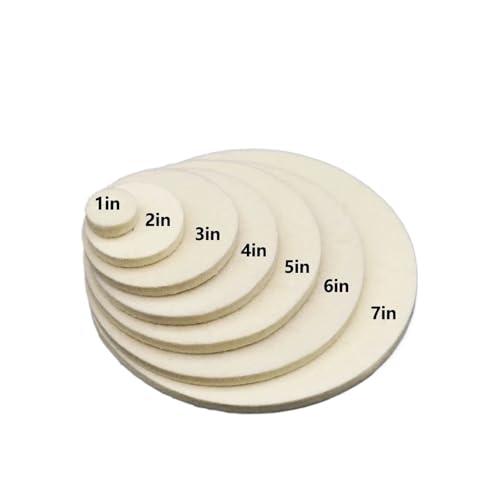 GUIPENG Polierpads Wollfilz-Polierpad 75 mm 100 125 150 180 Rad for Glas Edelstahl Politur Reparatur Kratzer(7 inches) von GUIPENG