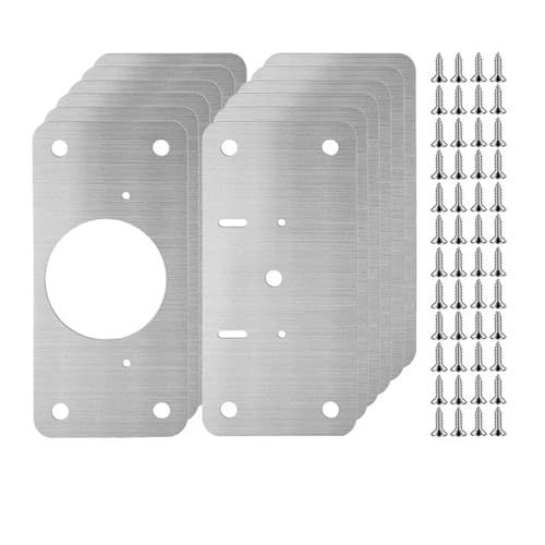 GUIPENG Reparaturplatten-Kits for Schrankscharniere aus Edelstahl, Montageplatte for Türscharniere mit Schraubenlöchern for Küchenschrankmöbel zu Hause(B- 6sets) von GUIPENG