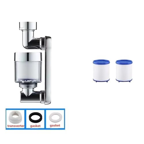 GUIPENG Universal 1080 ° Rotation Filterdüse Spritzwassergeschützter Wasserhahn Haushaltsküchenhahn Waschbeckenarmaturen Sprudeldüse Roboterarm(Faucet aerator set) von GUIPENG