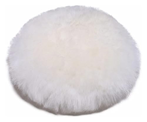 GUIPENG Wollpolierpad, 2 bis 7 Zoll, weiche Schaffell-Polierpads mit Klettverschluss auf der Rückseite, Wollschneidepad for Automöbelglas(10 Pcs,2 Inch) von GUIPENG