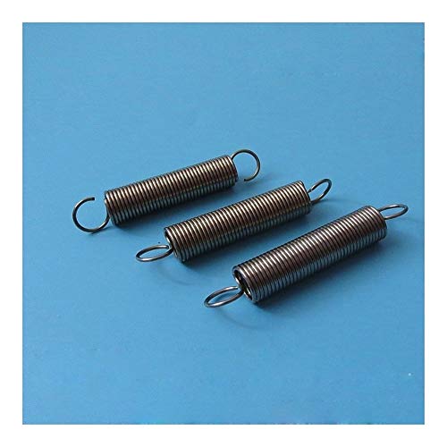 Doppel-Haken-Feder, Druckfedern, Federn Kleine Zugfeder Zugfeder Edelstahl Stretch verzinkte Feder mit Haken 15-60 (Größe: A0,5 b5 c25 10 Stück)(Size:0.5x5x55mm) von GUIREPTY