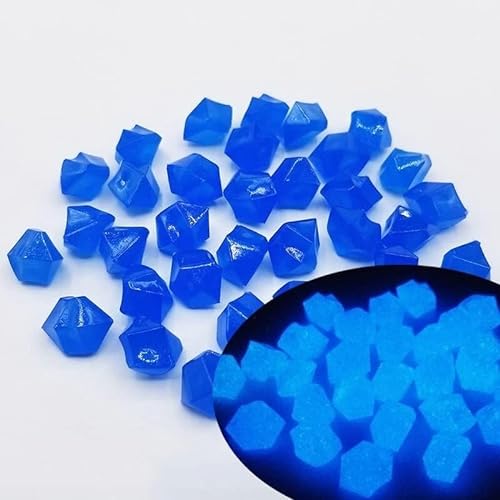 GUIREPTY Leuchtende Steine, 100 im Dunkeln leuchtende Kieselsteine, geeignet for Gehwege, Gartenarbeit, leuchtende leuchtende Steine, Außendekoration, leuchtender Aquariumkies(Color:Blue 2) von GUIREPTY