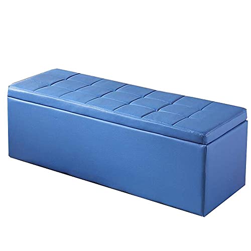 GUIXAN Fußhocker Ottomane Fußhocker Poufs und Fußhocker Ottomane Truhe Box Sitzbank Aufbewahrung Wechselschuhe PU-Material Wasserdicht Schmutzabweisend Massivholzrahmen, 7 Farben (Farbe: von GUIXAN