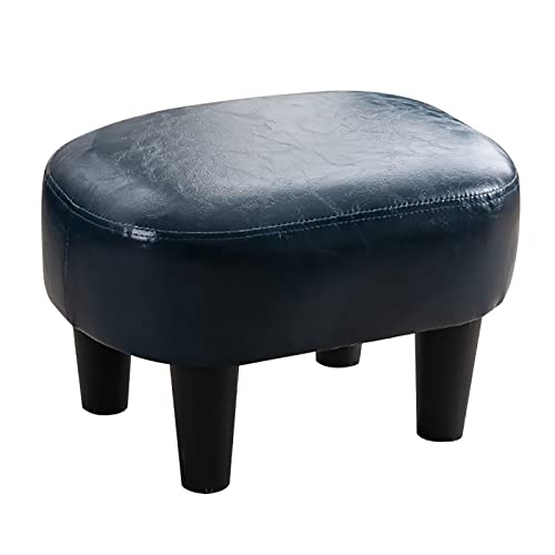 GUIXAN Rechteckiger gepolsterter Fußhocker | Beinstütze für das Wohnzimmer im Innenbereich | Robuster und bequemer Sofahocker mit Lederbezug | Kleiner Ottoman für den Eingangsbereich des von GUIXAN