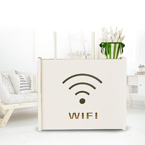 GUIXAN Router Box Cover Router Bracket Floating Shelves Wall Shelf for Cable Box WiFi Box Shelf Wall Storage,A24x8.5x20cm von GUIXAN
