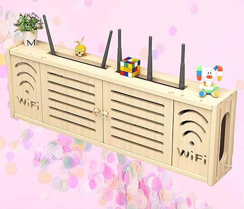 GUIXAN Router Shelves Storage Box WiFi Shelf Box Wall Mounted Wall Mounted Storage Box Floating Shelf Bracket,C-71x24cm von GUIXAN