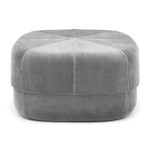 GUIXAN Runder Ottoman-Fußhocker, Fußhocker Pouf Gepolsterter Fußpouf - Niedriger Pouf Sofahocker - Samtsitz für Wohnzimmer von GUIXAN