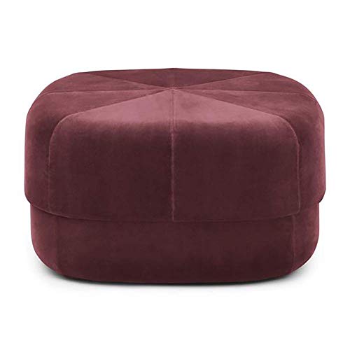 GUIXAN Runder Ottoman-Fußhocker, Fußhocker Pouf Gepolsterter Fußpouf - Niedriger Pouf Sofahocker - Samtsitz für Wohnzimmer von GUIXAN