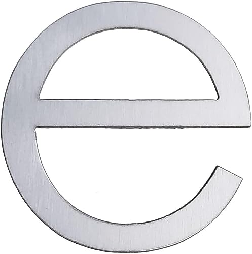 GUIZZO Creart - Externer Edelstahl Hausnummer Buchstabe - e, 7,6x7,5H cm - Zeichen/und Buchstaben - Hausnummern, Handgefertigt Hausnummer Türschild und Namensschild, Made in Italy von GUIZZO creart