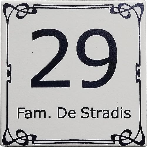 GUIZZO Creart - Personalisiertes Namensschild, Lasergravierte Keramik Hausnummer, Personalisiertes Schild Größe 10x10cm-12x12cm-15x15cm, Hausnummern und Straßennummer, Namensschild Made in Italy GUIZZO Creart - Personalisiertes Namensschild, Lasergravierte Keramik Hausnummer, Personalisiertes Schild Größe 10x10cm-12x12cm-15x15cm, Hausnummern und Straßennummer, Namensschild Made in Italy von GUIZZO creart