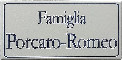GUIZZO Creart - Personalisiertes Türschild Namens-/Straßenschild aus Keramik, Personalisierbares Schild, Eingangstürschild Externe Hausnummer Personalisiert Made in Italy 10x5H cm, Weiss GUIZZO Creart - Personalisiertes Türschild Namens-/Straßenschild aus Keramik, Personalisierbares Schild, Eingangstürschild Externe Hausnummer Personalisiert Made in Italy 10x5H cm, Weiss von GUIZZO creart