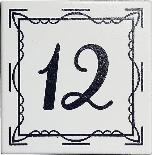 GUIZZO Creart - Personalisiertes Namensschild, Lasergravierte Keramik Hausnummer, Personalisiertes Schild Größe 10x10cm-12x12cm-15x15cm, Hausnummern und Straßennummer, Namensschild Made in Italy von GUIZZO creart